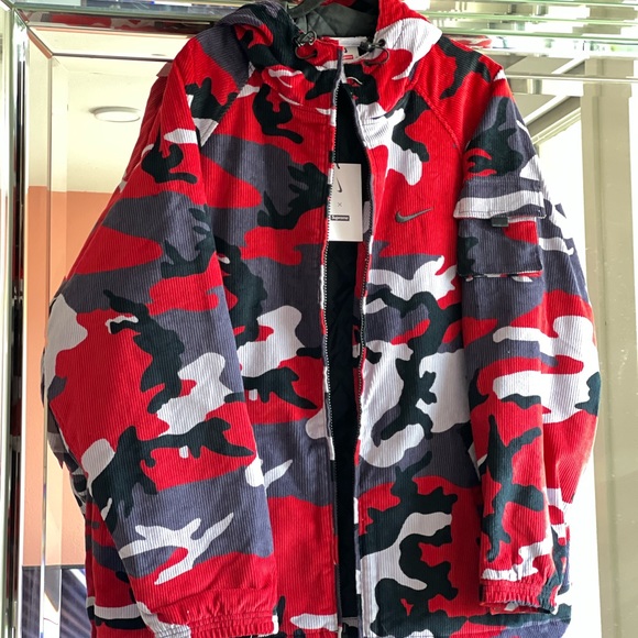Supreme Nikr Arc Corduroy Hooded Jacket ( Red Camo ) - Picture 8 of 11
